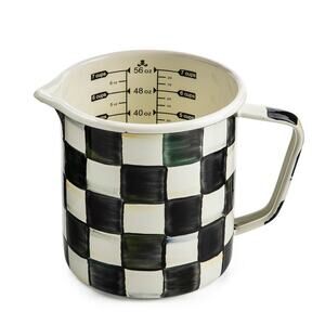 Mackenzie Childs Courtly Check Measuring Cup Hand Painted 7 Cup New